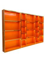Vitrine de présentation Aima Orange pour sacs à main, présentoir de luxe léger pour chaussures et bagages, idéal pour les diffusions en direct