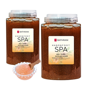 <span class=keywords><strong>Gommage</strong></span> exfoliant au gel de coquille de noix naturelle avec parfum de rose/lait et miel pour un nettoyage en profondeur des mains, des pieds et du corps - Product Image 1