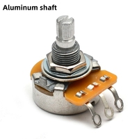 Potentiomètre rotatif à film de carbone Bonens RV2410 250K/500K, axe métallique rond de 24 mm, pour guitare électrique