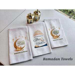 Serviettes de toilette brodées Ramadan Karim pour invités, serviette personnalisée Ramadan, <span class=keywords><strong>cadeau</strong></span> musulman Ramadan Mubarak, serviette de cuisine - Product Image 5