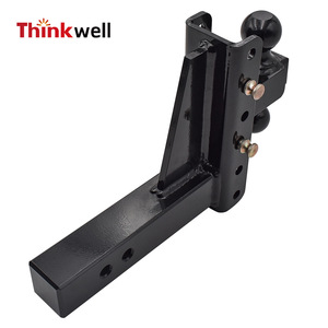 Bras de remorque réglable Thinkwell à double rotule en acier noir pour attelage de remorque - Product Image 2