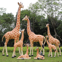 Statues de girafe réalistes K461, décoration de jardin extérieur, art réaliste en 3D, sculptures de faune sauvage, œuvres d'art pour zoo, parc, paysage
