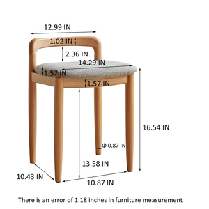 Taburete de Bar Moderno de Madera de Haya Maciza, Banco para Dormitorio o Cocina - Product Image 2