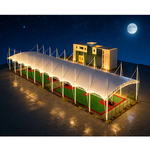 Couverture de terrain de basket-ball en PVDF, structure tendue au design moderne, toit sportif, tente en PVC pour terrain de padel - Product Image 4