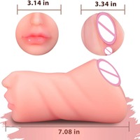 Proveedor TT FOREST: Dildo de silicona impermeable para hombres con copa de avión de doble cabeza y molde de dientes para cavidad oral