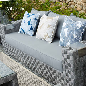 Canapé d'extérieur en rotin moderne, mobilier de jardin, cadre en aluminium de luxe, ensemble de canapés de patio, ensemble de meubles pour hôtel, complexe hôtelier - Product Image 3