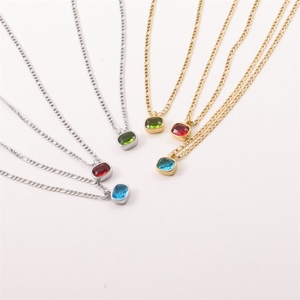 Collier en acier inoxydable à prix de gros, colliers en zircon, bijoux pour femmes - Product Image 4