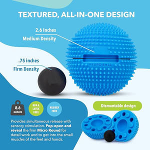 Wellshow Neuro Ball Foot Roller Bola de masaje texturizada para liberación miofascial Piky Therapy Tool para alivio muscular - Product Image 3