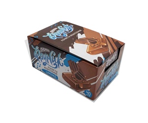 Chocolate paper display box , customized food packaging with small quantity white cardboard box