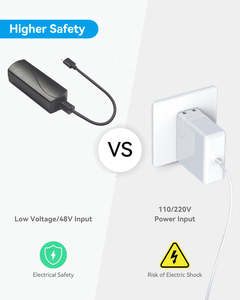 Le plus récent P2C5V USB2.0 100Mbps réseau LAN POE alimentation Type C à RJ45 Powerline USB C Ethernet PoE à Type C <span class=keywords><strong>adaptateur</strong></span> convertisseur - Product Image 6