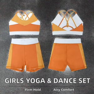 Conjunto de Ropa Deportiva para Niñas, Tendencia 2026, Venta Caliente, para Danza y Yoga, Transpirable, con Estampado en la Parte Delantera, Venta al por Mayor, para Gimnasia y Animación Infantil - Product Image 2