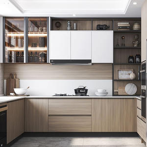 סין מפעל חם מכירה מדע וטכנולוגיה קלאסי רטרו שחור לבן אפור כולו עיצוב ערכת עיצוב ערכת מטבח ארון - Product Image 3