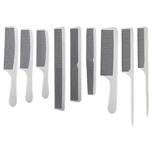 Hair Combs Pro Salon Hair Styling Hairdressing Antistatic Carbon Fiber Comb For Hair Cutting white one