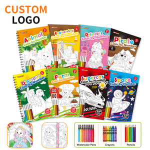 Servizio di Stampa Personalizzata 2025 Nuovo Design All'ingrosso <span class=keywords><strong>Libri</strong></span> da Colorare Educativi a Spirale con Numeri per Bambini Regalo - Product Image 1