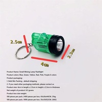 Mini lampe torche LED en plastique pour porte-clés, petite lampe minière, pendentif porte-clés, lumière à piles, cadeaux pratiques, jouets pour enfants