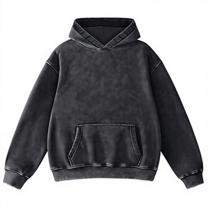 Unisex Black Washed <b>Tie</b>-<b>Dye</b> Pullover Hoodie Oversized Long Sleeve <b>Sweatshirt</b> Casual Loose Fit Kangaroo Pocket 300g Vintage - Product Image 1