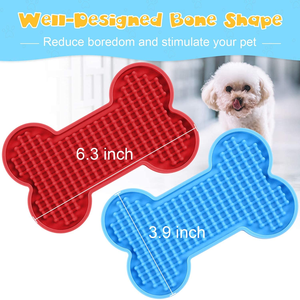 Alfombrilla de Silicona con Forma de Hueso para Lamer para Mascotas, Innovadora Alfombrilla Ecológica para Perros para Lamer y Alimentar Lentamente - Product Image 2