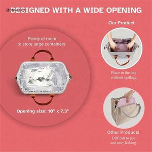 2024 Customized Modern Soft Aluminum Foil <b>Lunch</b> Box Cooler <b>Tote</b> <b>Bag</b> Thermal Insulated Leakproof for Adults Women Polyester - Product Image 4