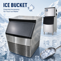 Bac de stockage de glace commercial en acier inoxydable robuste, seau de remplacement pour machine à glaçons, coffre de stockage pour machines à glaçons commerciales
