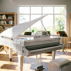 Piano à queue professionnel pour galerie d'art, transparent, conforme aux normes CE, RoHS, Reach, forme unique, piano à queue en cristal pour événements - Product Image 3