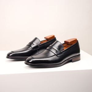 Men's Retro Style Business Casual Shoes with Leather Upper and Snap Fastening - Men's Shoes - Product Image 2