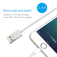 Cable de Carga Rápida y Datos Original de Alta Calidad MFi Cargador Rápido 1M 2M 8 Pines USB-A a L 2A para Teléfono