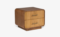 Table de chevet pliable en bois de luxe artisanale, multifonctionnelle avec rangement, idéale pour les entrées d'appartements élégants et les chambres à coucher