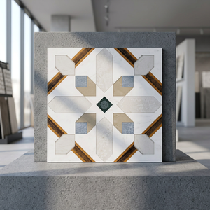 Carreaux de sol en céramique numérique rustique gris 400x400mm, design italien, antidérapants, en porcelaine émaillée pour intérieur - Product Image 4