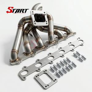 Colector de escape turbo de montaje superior <span class=keywords><strong>T3</strong></span> T4 para Ford Falcon BA <span class=keywords><strong>BF</strong></span> FG FGX XR6 Turbo Barra 4.0L, cabezal de escape de alto rendimiento - Product Image 1