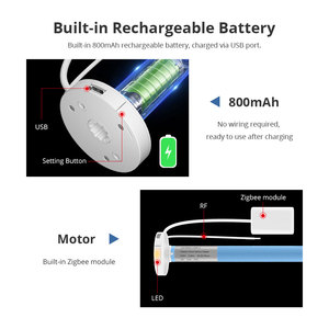 Motor para Persiana Enrollable con Batería Recargable Zigbee Zemismart, para Tubo de 17mm, 20mm, 25mm y 28mm, Motor Inteligente para Cortinas, Compatible con Tuya, Alexa y <span class=keywords><strong>Google</strong></span> - Product Image 5