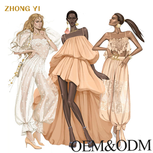 Service de conception et de fabrication de vêtements de luxe pour femmes, boutique de mode, logo personnalisé, automne-hiver - Product Image 1