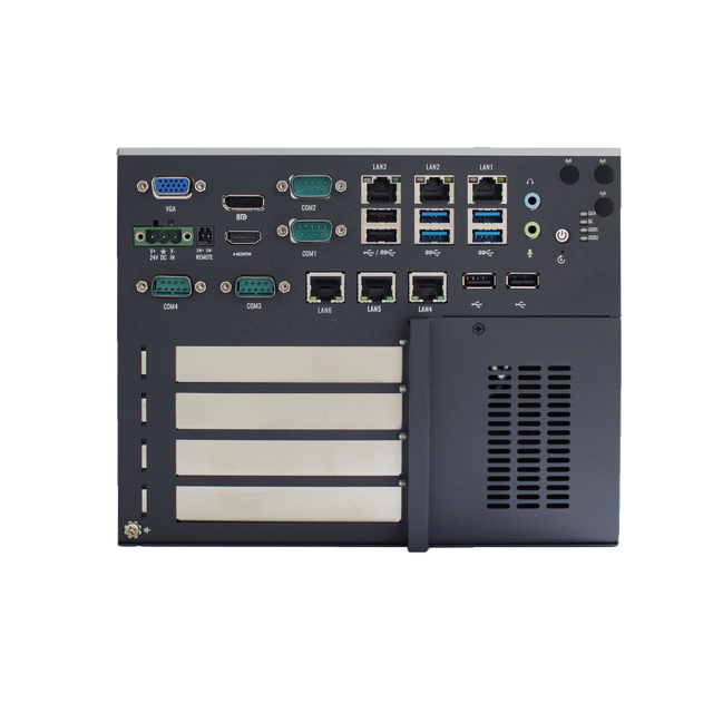 Intel 10th Gen I3 I5 I7 Processor DC 24V 2DDR4 64GB RAM Fanless Embedded Industrial Box PC with 4PCIE/PCI Slots in Stock