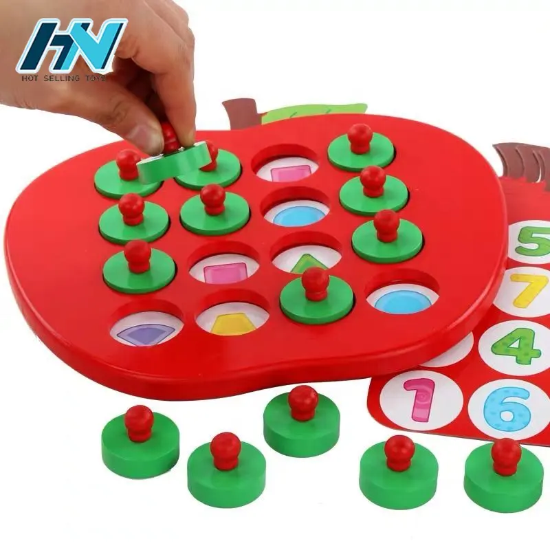 Holz Apple Magnetic Catch Insekten Spiel Spielzeug Kinder Fähigkeit 