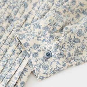 I produttori di Streetwear personalizzano il finto collo Vintage su tutta la stampa floreale modesto camicia abito femminile plissettato da chiesa donna - Product Image 6