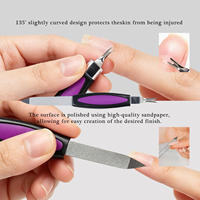 Ensemble de soins pour manucure portable, coupe-ongles en acier inoxydable, limes à ongles, sac de rangement simple, kit d'outils professionnels pour la manucure