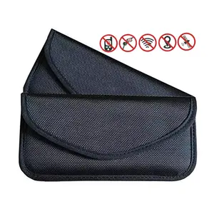 100% Anti-spying Faraday Bag for Cell Phone GPS RFID Car Key rfid Signal Blocking Bag Shielding Faraday Pouch Wallet Phone Case