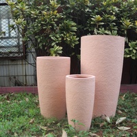 Ventes d'usine Pots de fleurs blancs légers Grand pot rond pour la décoration de jardin à domicile Respectueux de l'environnement