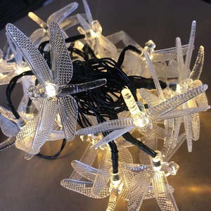 Guirlandes solaires d'extérieur IP65 étanches en plastique en forme de libellule, 8 modes d'éclairage, pour jardin, mariage, Noël, patio, décoration de fêtes - Product Image 2