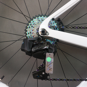 Bicicleta de <span class=keywords><strong>Carbono</strong></span> Blanca de Primera Calidad EDS-214S con Cambios Electrónicos, Sistema Completo de Frenos de Disco para Ciclismo de Carretera - Product Image 6