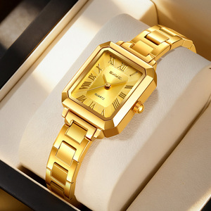 Reloj de pulsera de lujo para mujer, elegante reloj cuadrado pequeño con correa de acero, resistente al agua, reloj de cuarzo para mujer - Product Image 2