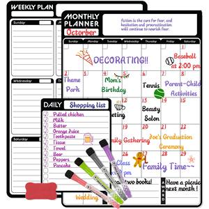 Bloc de notas diario personalizado, planificador <span class=keywords><strong>mensual</strong></span> de borrado en seco para el hogar, escuela, <span class=keywords><strong>calendario</strong></span> magnético para imanes de nevera, <span class=keywords><strong>pizarra</strong></span> - Product Image 2
