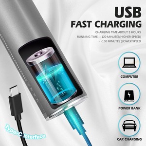 Cortadora de Pelo Eléctrica DSP Inalámbrica Recargable por USB con Longitudes Ajustables, Pantalla LED, Cuerpo Metálico y Cuchilla de Acero Inoxidable - Product Image 2