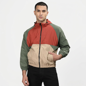 Custom <b>Men's</b> Windbreaker <b>Jacket</b> Stylish Lightweight Winter Track <b>Jacket</b> Stand Windproof Contrasting colors <b>jacket</b> for <b>men</b> - Product Image 1
