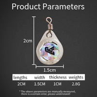2cm * 1.5cm Mini LED lumière de pêche sous-marine de nuit leurre forme d'oeil pêche calmar poisson leurres lumière