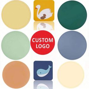Customizable Logo Anti-slip Best-selling Woven Catering Muslim Oval Silicone Coaster Anti-Scald Promotional Tea Coaster - Product Image 2