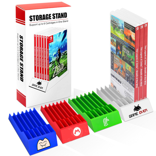 6 in 1 Storage Stand for Switch Oled Game Cards Shelf for Switch Lite Storage Disc Rack Supporter
