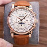 Montres chronographes automatiques mécaniques de luxe pour hommes, design tendance, boîtier en acier inoxydable, multifonctions, date, aiguille