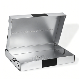 Vente flash - Boîte d'emballage en carton ondulé carré noir personnalisée avec logo noir pour pièces automobiles, pliable, pour l'expédition par courrier aérien - Product Image 2