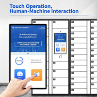 Casier intelligent d'échange de documents avec reconnaissance faciale et empreinte digitale, armoire de stockage électronique pour dossiers, pour le personnel
