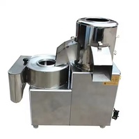 Automatische wortelschiller, aardappelchipsmachine, zoete aardappelreinigings- en snijmachine voor het snijden in plakjes, reepjes en stukjes.